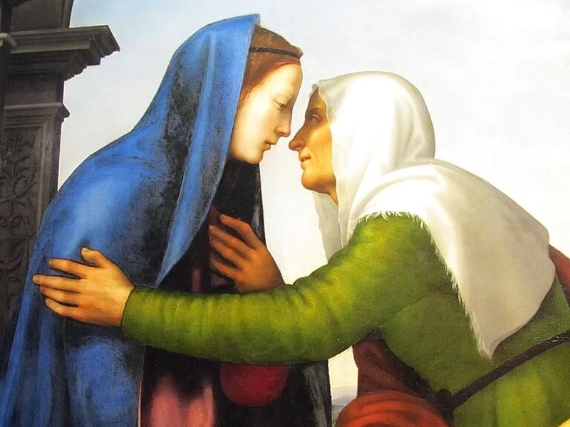1474-Mariotto Albertinelli - Visitazione - Galleria degli Uffizi, Firenze - dettaglio